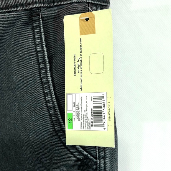 NWT Cherokee Gray Chino Boys Denim Pants Size 12 - Picture 3 of 7
